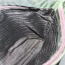 PRADA Shoulder Bag Nylon Khaki Silver Auth bs26358-19