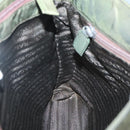 PRADA Shoulder Bag Nylon Khaki Silver Auth bs26358-20