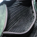 PRADA Shoulder Bag Nylon Khaki Silver Auth bs26358-21