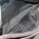 PRADA Shoulder Bag Nylon Khaki Silver Auth bs26358-23