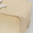 PRADA Hand Bag Nylon Plastic Beige Silver Auth bs26359-16