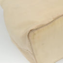 PRADA Hand Bag Nylon Plastic Beige Silver Auth bs26359-9