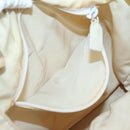 PRADA Hand Bag Nylon Plastic Beige Silver Auth bs26359-21