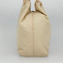 PRADA Hand Bag Nylon Plastic Beige Silver Auth bs26359-4
