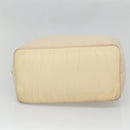 PRADA Hand Bag Nylon Plastic Beige Silver Auth bs26359-5