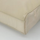 PRADA Shoulder Bag Leather nylon White Silver Auth bs26360-9