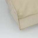 PRADA Shoulder Bag Leather nylon White Silver Auth bs26360-14