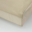 PRADA Shoulder Bag Leather nylon White Silver Auth bs26360-15