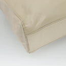 PRADA Shoulder Bag Leather nylon White Silver Auth bs26360-16