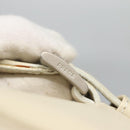 PRADA Shoulder Bag Leather nylon White Silver Auth bs26360-17