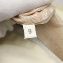 PRADA Shoulder Bag Leather nylon White Silver Auth bs26360-12