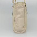 PRADA Shoulder Bag Leather nylon White Silver Auth bs26360-4