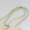 PRADA Shoulder Bag Leather nylon White Silver Auth bs26360-8