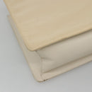 PRADA Shoulder Bag Nylon Leather White Silver Auth bs26362-14