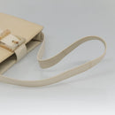 PRADA Shoulder Bag Nylon Leather White Silver Auth bs26362-7