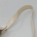 PRADA Shoulder Bag Nylon Leather White Silver Auth bs26362-8