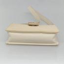 PRADA Shoulder Bag Nylon Leather White Silver Auth bs26362-5