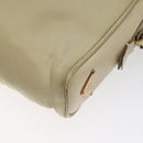PRADA Hand Bag Nylon Leather Beige Gold Auth bs26363-17