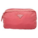 PRADA Pouch Nylon 2Set Black Pink Auth bs26370-2