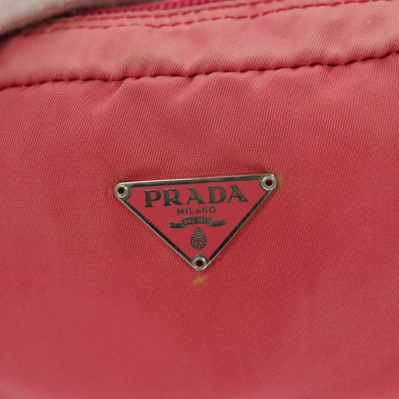 PRADA Pouch Nylon 2Set Black Pink Auth bs26370