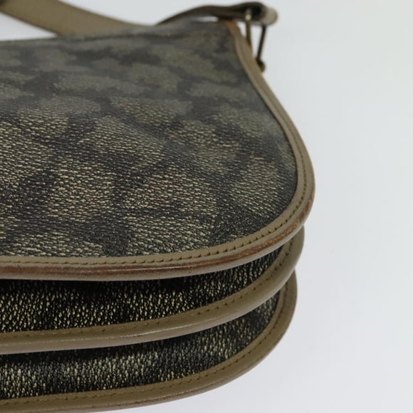 SAINT LAURENT Shoulder Bag PVC Leather Beige Auth bs26374