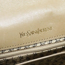 SAINT LAURENT Shoulder Bag PVC Leather Beige Auth bs26374-11