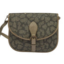 SAINT LAURENT Shoulder Bag PVC Leather Beige Auth bs26374-2