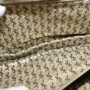 SAINT LAURENT Shoulder Bag PVC Leather Beige Auth bs26374-20