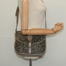 SAINT LAURENT Shoulder Bag PVC Leather Beige Auth bs26374-21