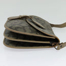 SAINT LAURENT Shoulder Bag PVC Leather Beige Auth bs26374-5