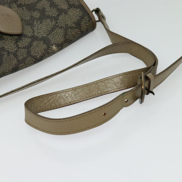 SAINT LAURENT Shoulder Bag PVC Leather Beige Auth bs26374