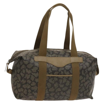 SAINT LAURENT Shoulder Bag PVC Leather Beige Auth bs26375