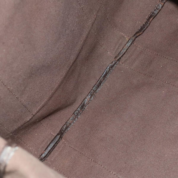 SAINT LAURENT Shoulder Bag PVC Leather Beige Auth bs26375