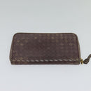 BOTTEGA VENETA INTRECCIATO Wallet Leather 2Set Beige Brown Auth bs26378-14