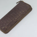 BOTTEGA VENETA INTRECCIATO Wallet Leather 2 Set Beige Brown Auth bs26378-15