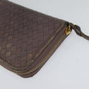 BOTTEGA VENETA INTRECCIATO Wallet Leather 2Set Beige Brown Auth bs26378-16