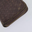 BOTTEGA VENETA INTRECCIATO Wallet Leather 2Set Beige Brown Auth bs26378-18