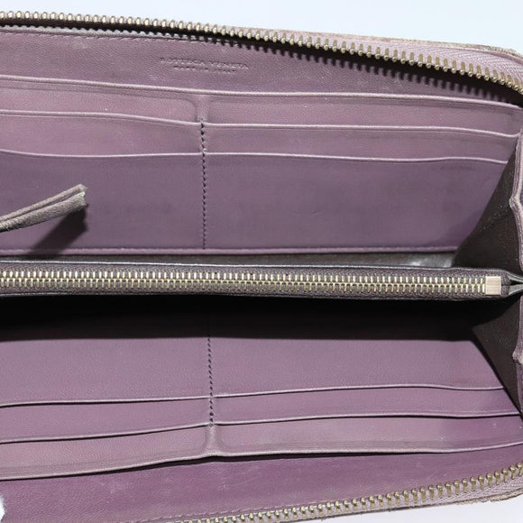 BOTTEGA VENETA INTRECCIATO Wallet Leather 2Set Beige Brown Auth bs26378