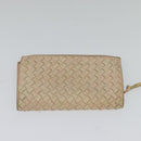 BOTTEGA VENETA INTRECCIATO Wallet Leather 2Set Beige Brown Auth bs26378-3