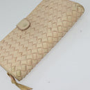 BOTTEGA VENETA INTRECCIATO Wallet Leather 2Set Beige Brown Auth bs26378-7