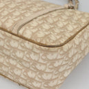 Christian Dior Trotter Canvas Romantic Bag PVC Beige Silver Auth bs26382-9