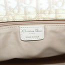 Christian Dior Trotter Canvas Romantic Bag PVC Beige Silver Auth bs26382-17