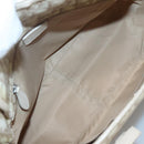 Christian Dior Trotter Canvas Romantic Bag PVC Beige Silver Auth bs26382-10