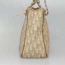 Christian Dior Trotter Canvas Romantic Bag PVC Beige Silver Auth bs26382-4
