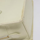 VERSACE Hand Bag Leather White Gold Auth bs26384-16