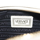 VERSACE Hand Bag Leather White Gold Auth bs26384-11