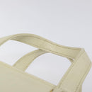 VERSACE Hand Bag Leather White Gold Auth bs26384-8