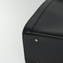 GUCCI Bamboo Hand Bag Leather Black Gold 002 1186 0259 Auth bs26393-9