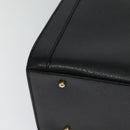 GUCCI Bamboo Hand Bag Leather Black Gold 002 1186 0259 Auth bs26393-15