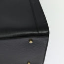 GUCCI Bamboo Hand Bag Leather Black Gold 002 1186 0259 Auth bs26393-16